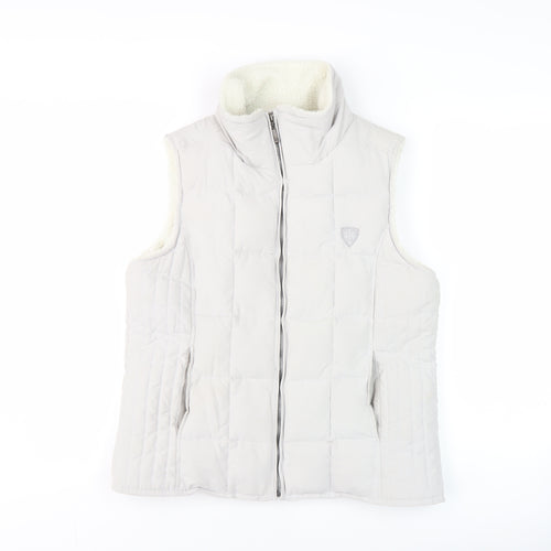Evie Essentials Women’s Beige Quilted Puffer Waistcoat Size 14