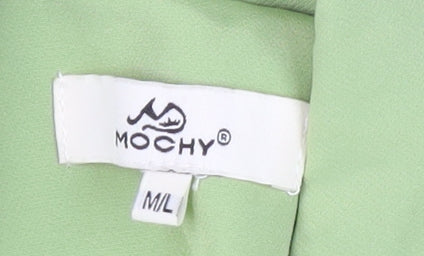 Mochy Women's Green M Regular Fit Long Blazer Jacket