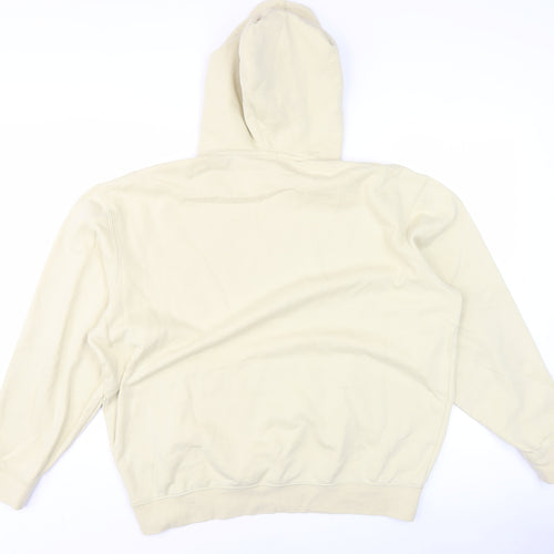 boohooMAN Men's Beige Paris Pullover Hoodie XS Regular Fit Fleece