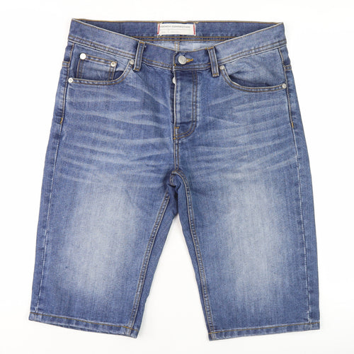 French Connection Men's Blue Denim Bermuda Shorts Size 34 Regular