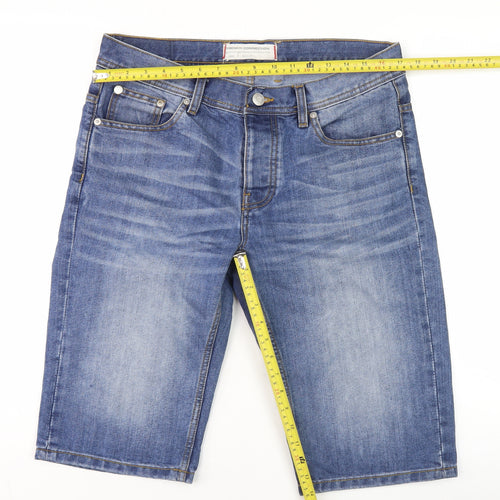 French Connection Men's Blue Denim Bermuda Shorts Size 34 Regular