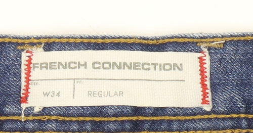 French Connection Men's Blue Denim Bermuda Shorts Size 34 Regular