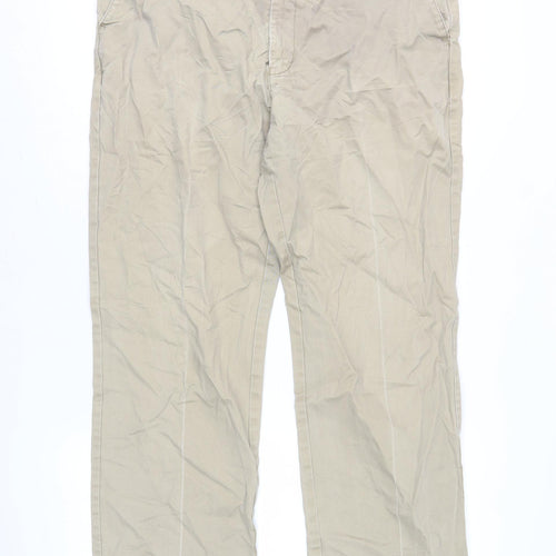 John Lewis Men Beige Chino Trousers 36in Waist Regular Fit Straight Leg