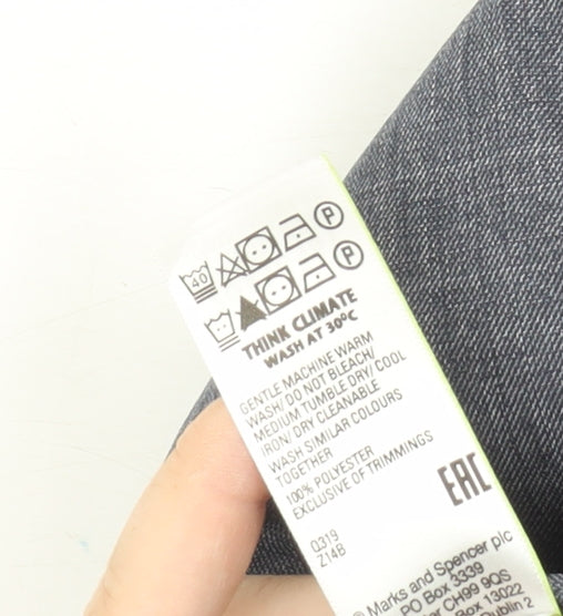 Marks and Spencer Men's Grey Regular Fit Chambray Trousers 32x33