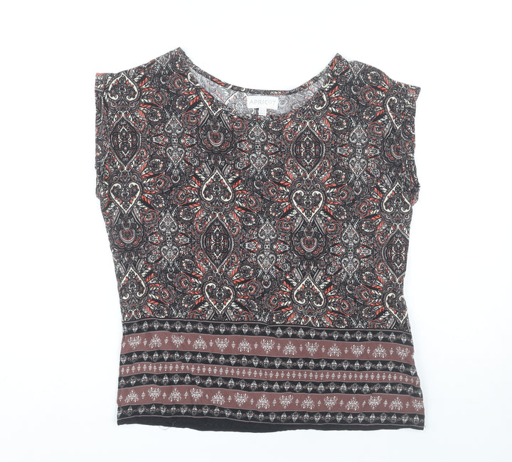 Apricot Women’s Multicoloured Paisley Tunic Blouse Size 10 Viscose Sleeveless