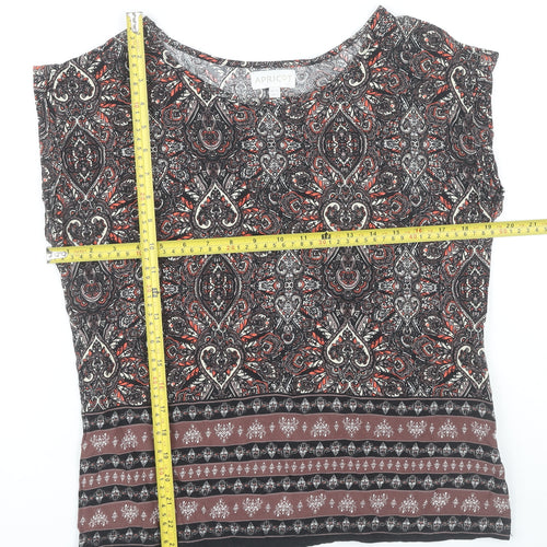 Apricot Women’s Multicoloured Paisley Tunic Blouse Size 10 Viscose Sleeveless