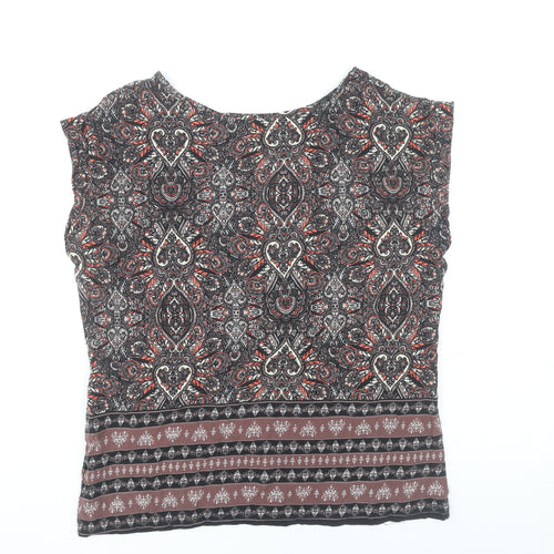 Apricot Women’s Multicoloured Paisley Tunic Blouse Size 10 Viscose Sleeveless