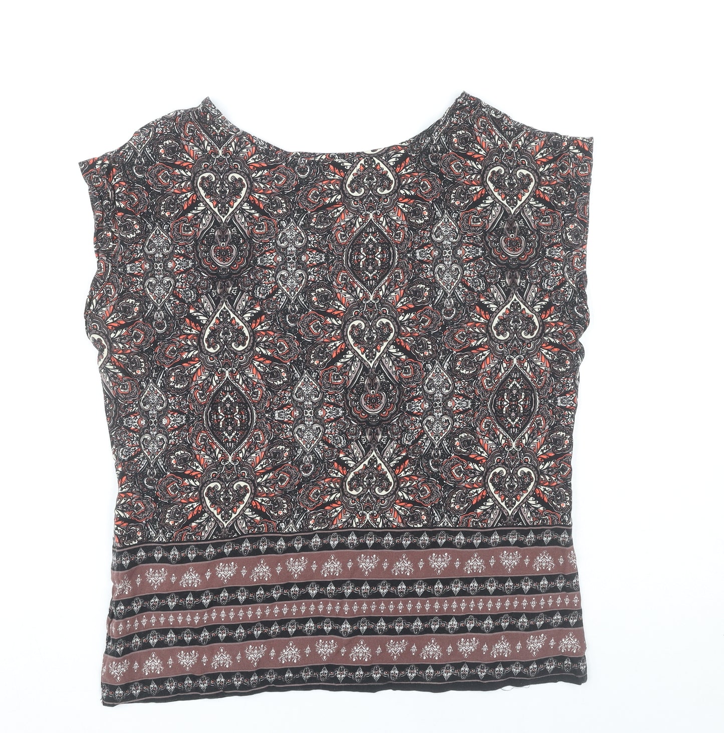 Apricot Women’s Multicoloured Paisley Tunic Blouse Size 10 Viscose Sleeveless