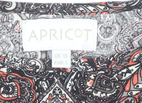 Apricot Women’s Multicoloured Paisley Tunic Blouse Size 10 Viscose Sleeveless