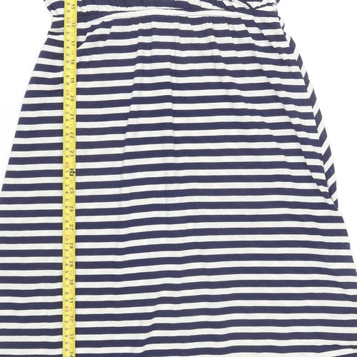 Gap Women’s Blue Striped Halter Wrap Midi Dress XS Nautical Summer
