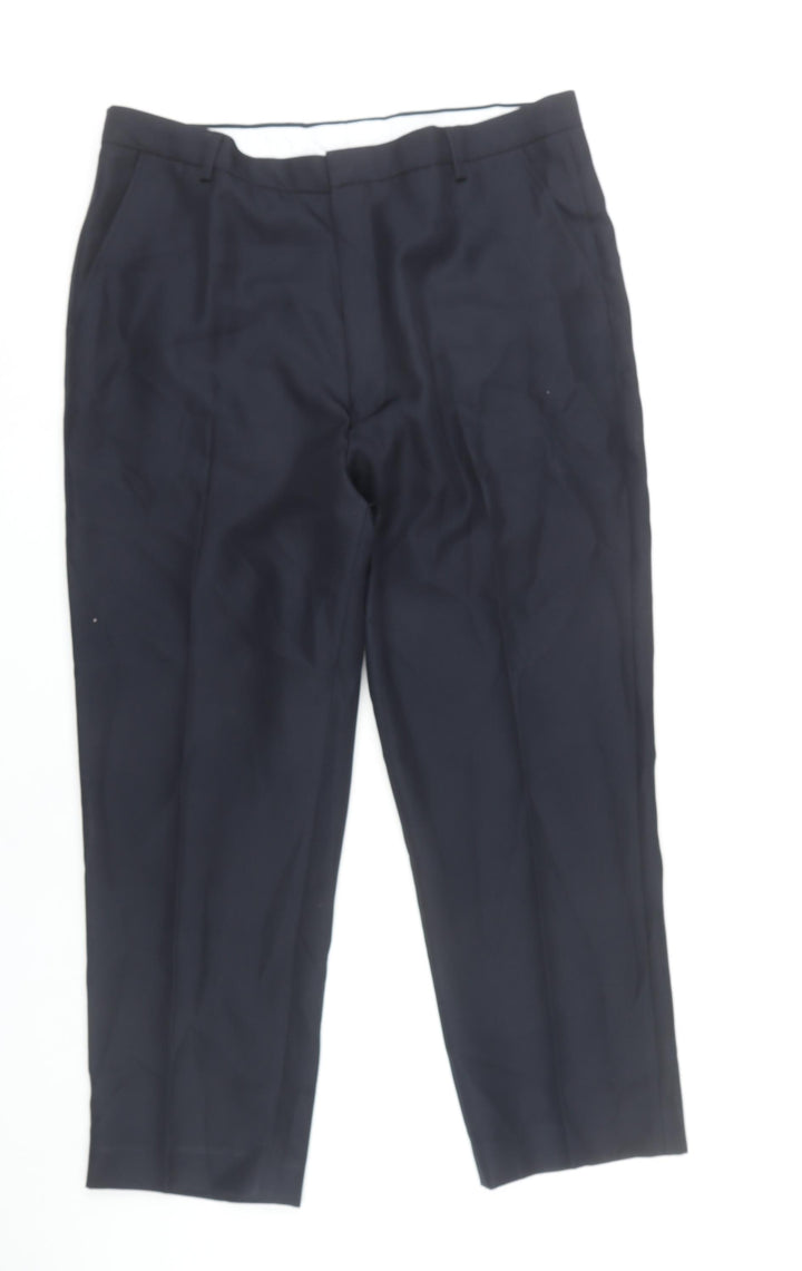 Chums Men’s Black Dress Pants Trousers 38W 29L Flat Front Straight Leg