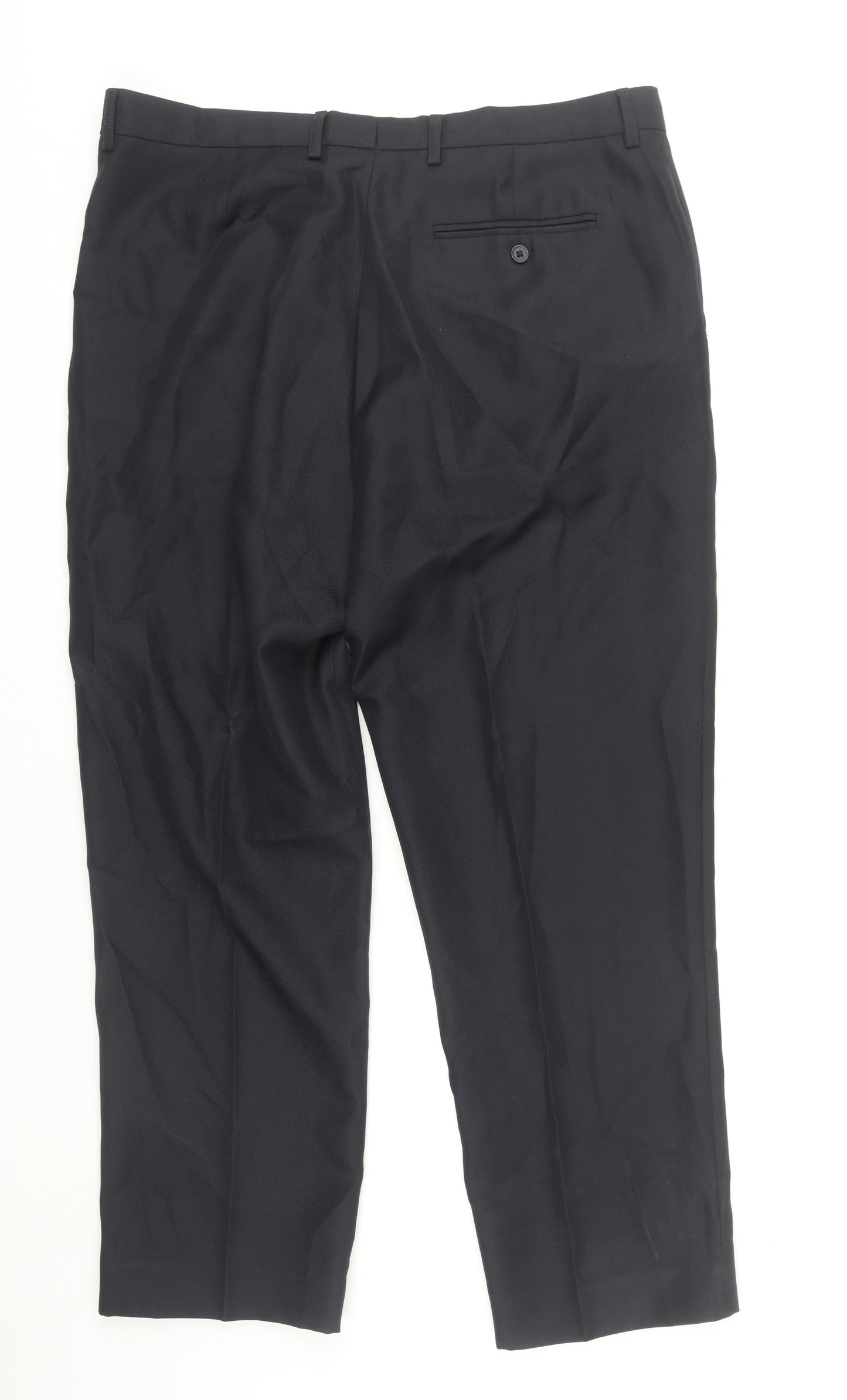 Chums Men’s Black Dress Pants Trousers 38W 29L Flat Front Straight Leg