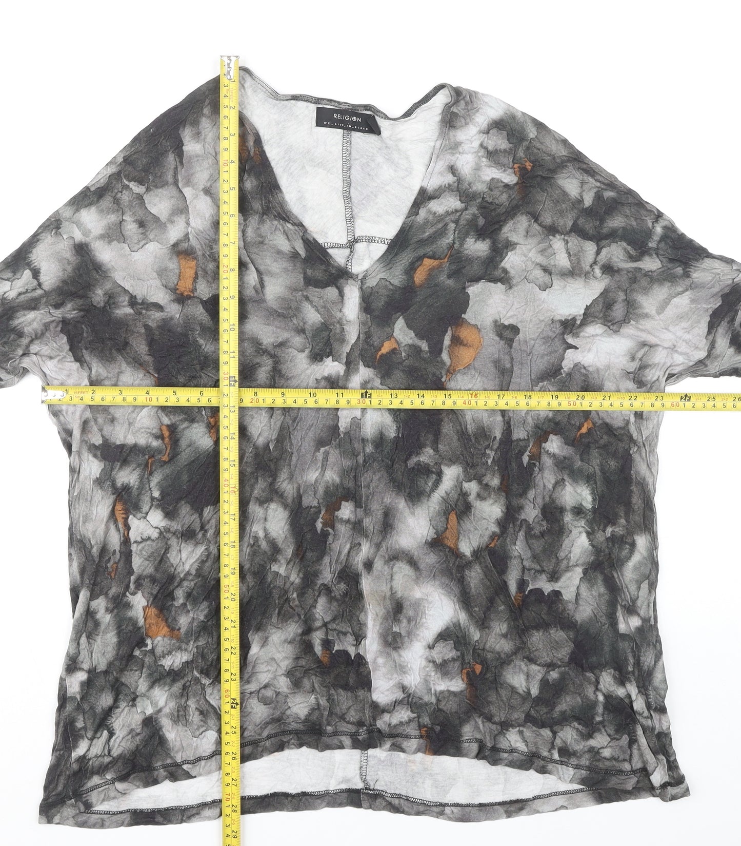 Religion Womens Multicoloured Abstract Tunic Blouse Size 10 Viscose