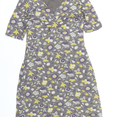 Boden Women’s Multicoloured Floral A-Line Knee Length Dress UK 10