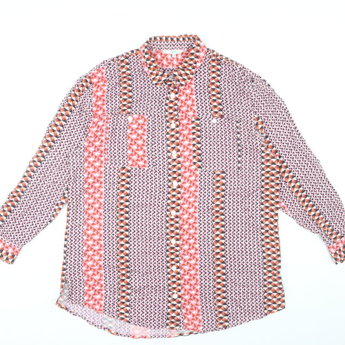 Next Women’s Multicoloured Geometric Button-Up Shirt UK 14