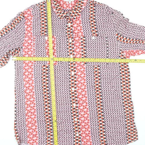 Next Women’s Multicoloured Geometric Button-Up Shirt UK 14