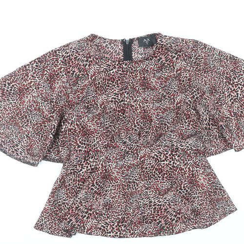 AX Paris Women’s Multicoloured Animal Print Tunic Blouse Size 12