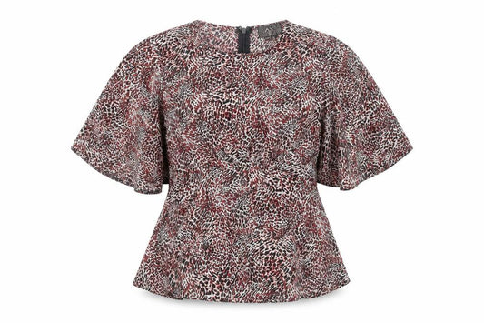 Front view of AX Paris Women’s Multicoloured Animal Print Tunic Blouse, size UK 12