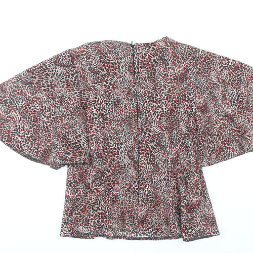 AX Paris Women’s Multicoloured Animal Print Tunic Blouse Size 12