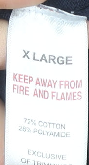 EASY Men’s Blue XL Collared 1/4 Zip Knitted Jumper Cotton Blend