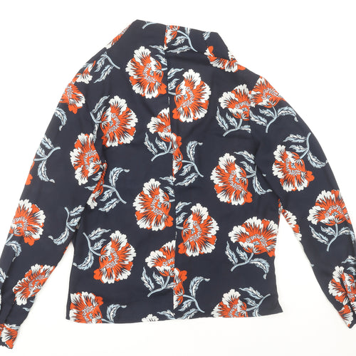 Missguided Women's Multicoloured Floral Wrap Blouse Size 8