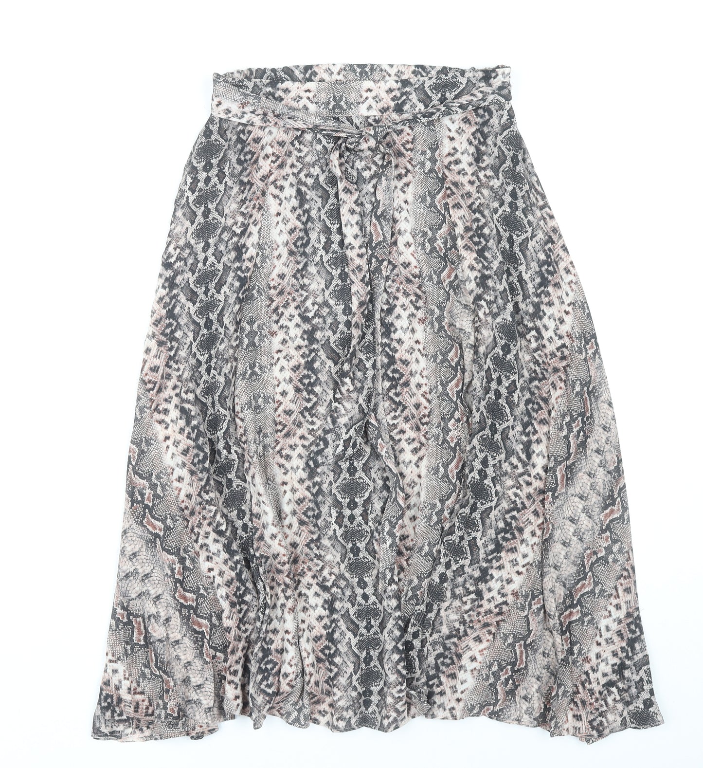 Topshop Women’s Multicoloured Animal Print A-Line Midi Skirt Size 8