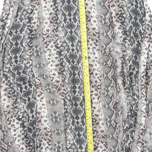 Topshop Women’s Multicoloured Animal Print A-Line Midi Skirt Size 8