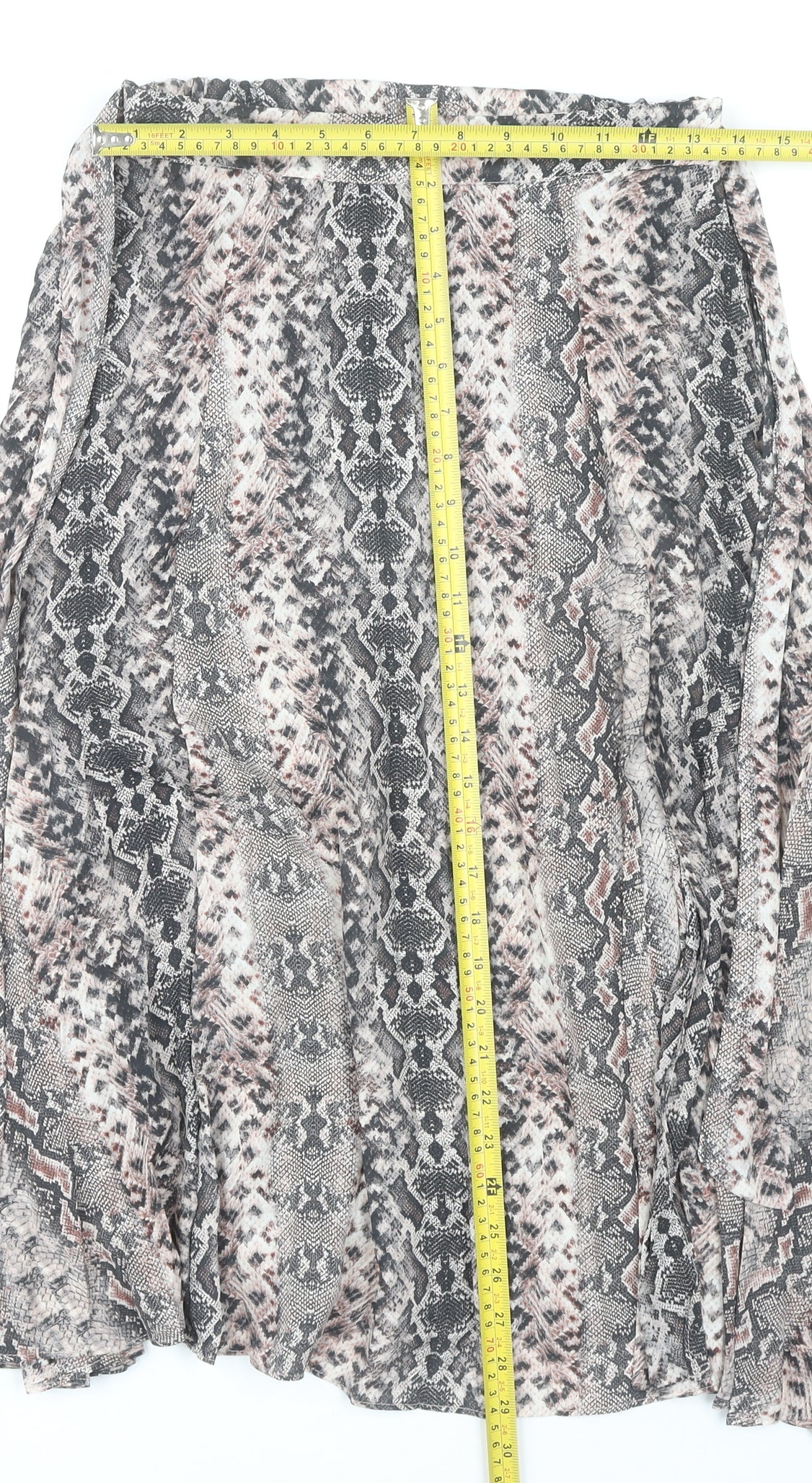 Topshop Women’s Multicoloured Animal Print A-Line Midi Skirt Size 8
