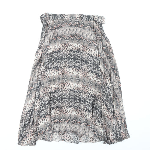 Topshop Women’s Multicoloured Animal Print A-Line Midi Skirt Size 8