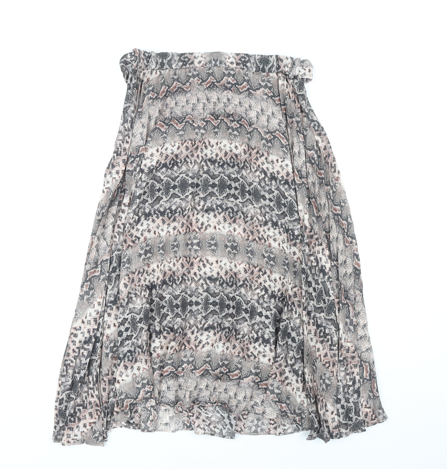 Topshop Women’s Multicoloured Animal Print A-Line Midi Skirt Size 8