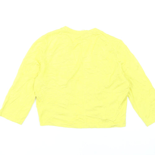 Hobbs Women’s Yellow Cardigan S Knit 3/4 Sleeve Lightweight Spring