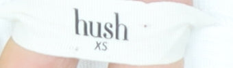 Hush Women’s White Graphic T-Shirt XS Cotton Crew Neck Casual
