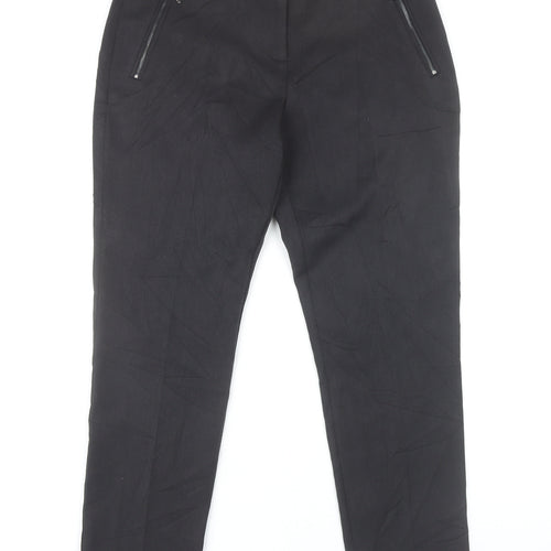 Wallis Women’s Black Straight Leg Slim Fit Trousers Size 8