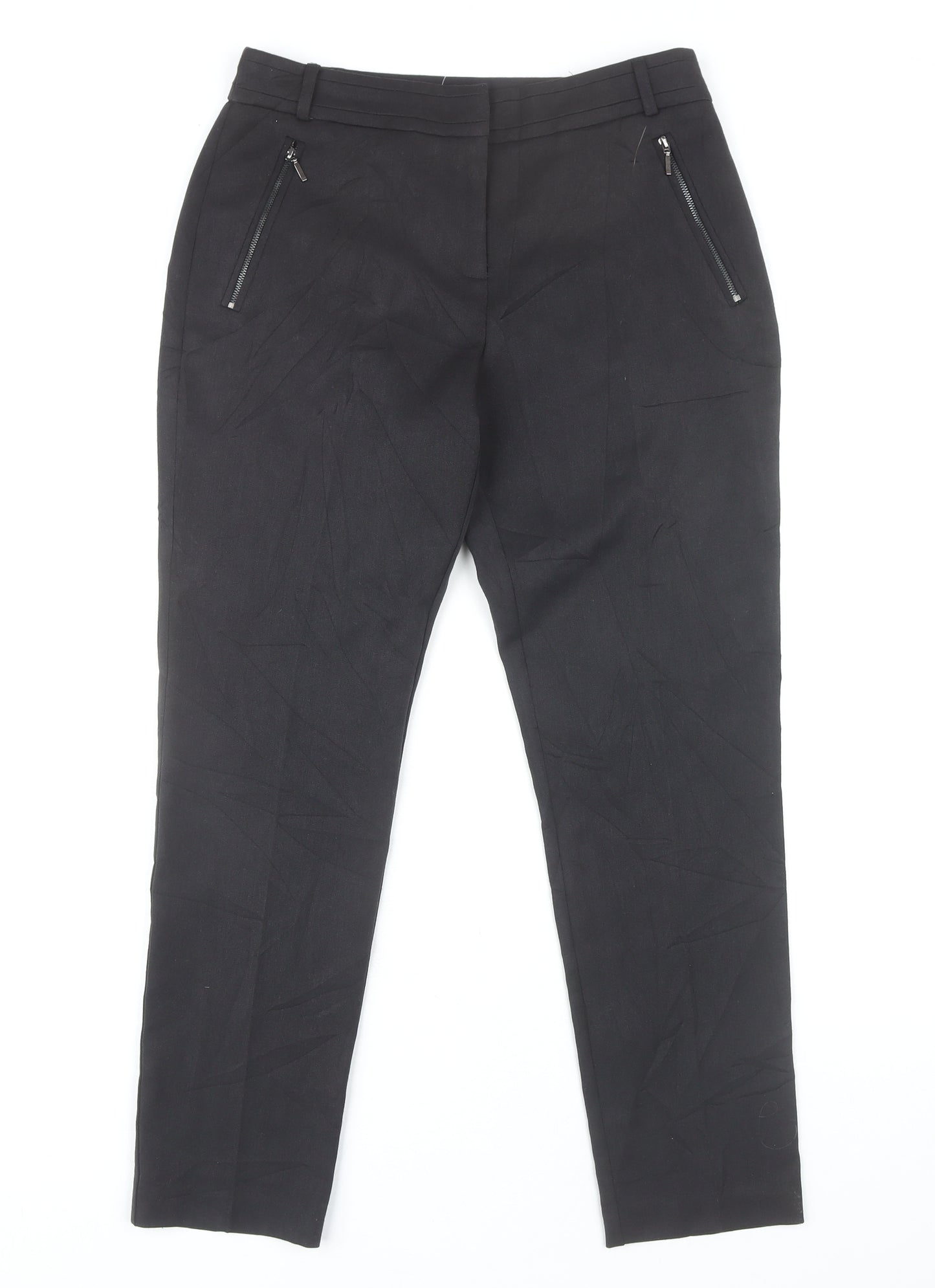 Wallis Women’s Black Straight Leg Slim Fit Trousers Size 8