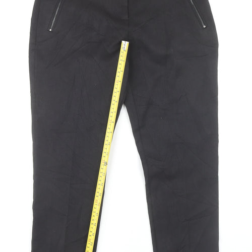 Wallis Women’s Black Straight Leg Slim Fit Trousers Size 8