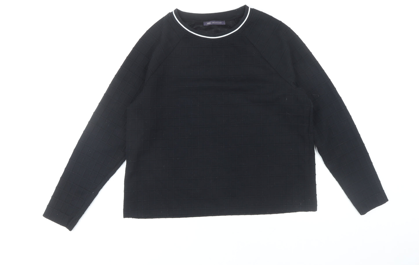 Marks and Spencer Women’s Black Size 14 Crew Neck Pullover Jumper