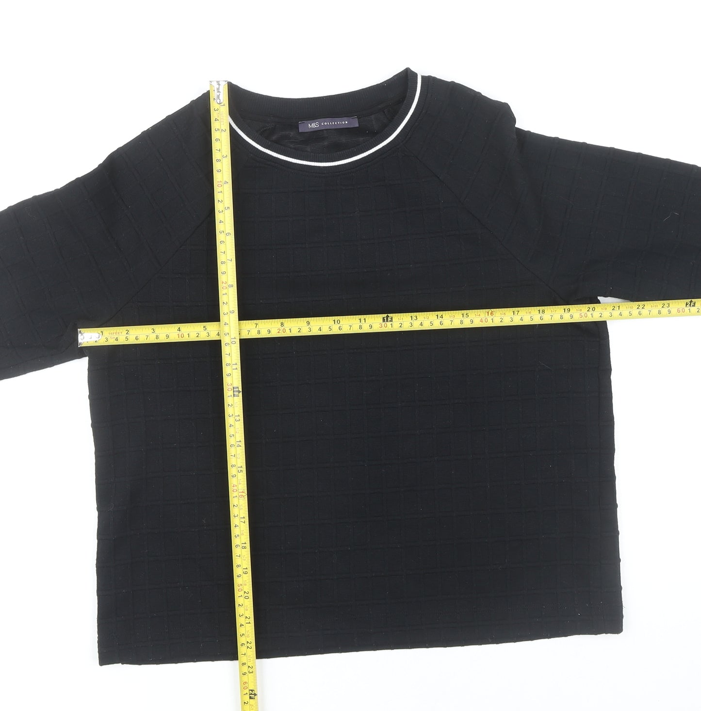 Marks and Spencer Women’s Black Size 14 Crew Neck Pullover Jumper