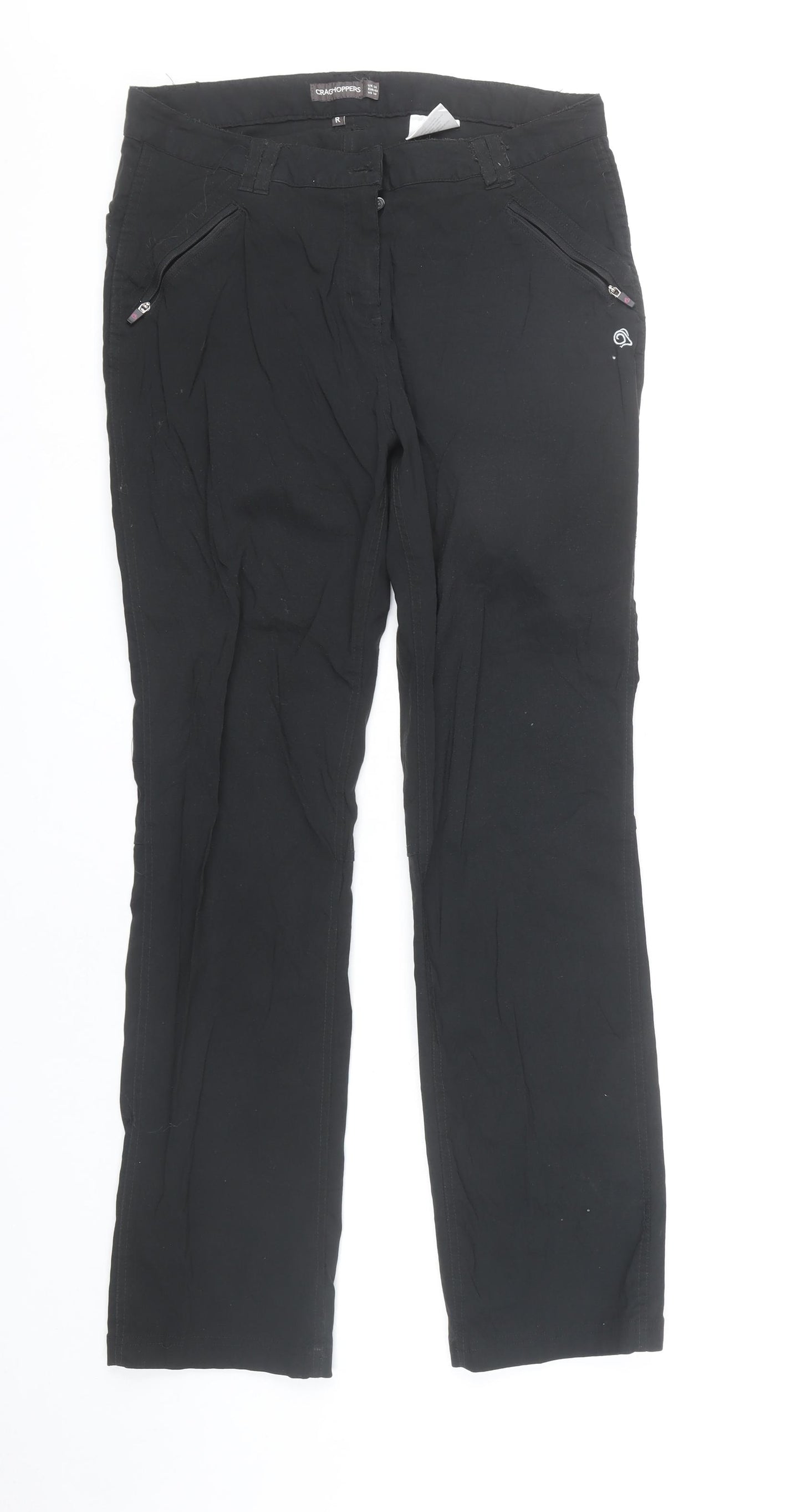 Craghoppers Women's Black Size 14 Cargo Trousers Quick Dry Stretch