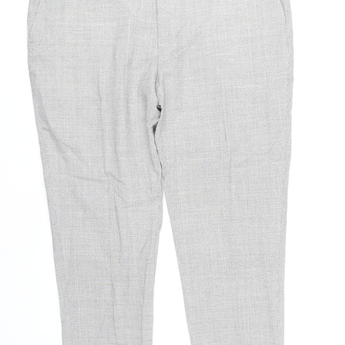 Marks and Spencer Men's Grey Check Wool Dress Pants 42W 31L Classic Fit