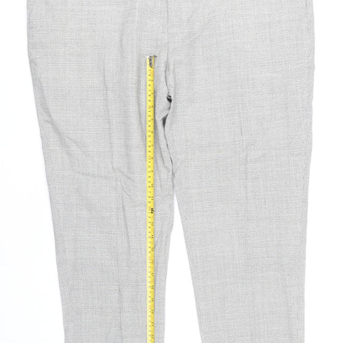 Marks and Spencer Men's Grey Check Wool Dress Pants 42W 31L Classic Fit