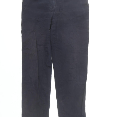 Jaeger Women’s Blue Chino Trousers Size 8 Slim Fit Mid Rise Twill
