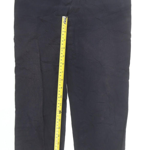Jaeger Women’s Blue Chino Trousers Size 8 Slim Fit Mid Rise Twill