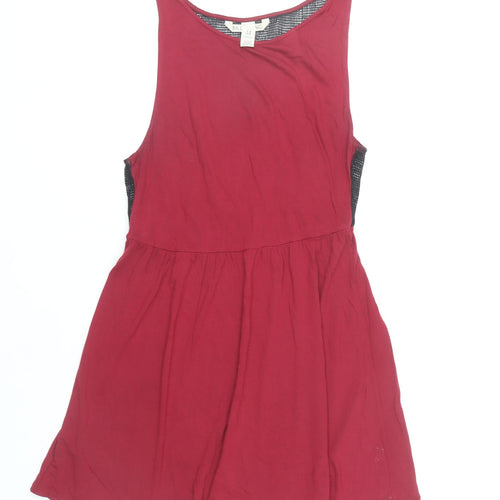 Billabong Women’s Red Skater Dress Size 12 Sleeveless Casual Summer