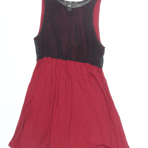 Billabong Women’s Red Skater Dress Size 12 Sleeveless Casual Summer