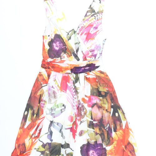 Next Women’s Multicoloured Floral A-Line Knee Length Dress Size 12