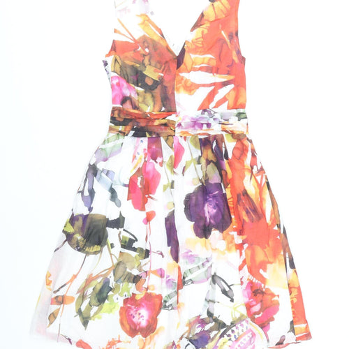 Next Women’s Multicoloured Floral A-Line Knee Length Dress Size 12