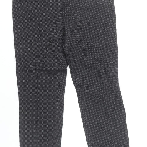 Atelier Gardeur Women's Black Geometric Slim Trousers Size 8
