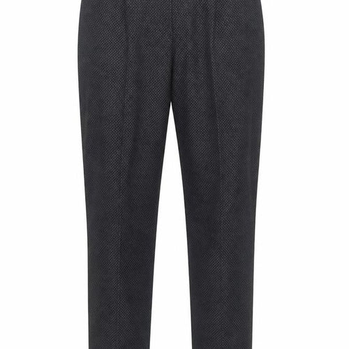 Atelier Gardeur Women's Black Geometric Slim Trousers Size 8