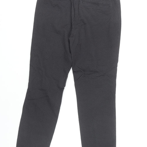 Atelier Gardeur Women's Black Geometric Slim Trousers Size 8