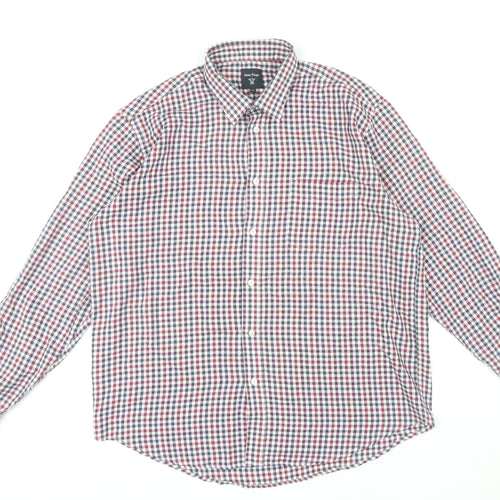 James Pringle Men's Multicoloured Check Long Sleeve Button-Up Shirt XL